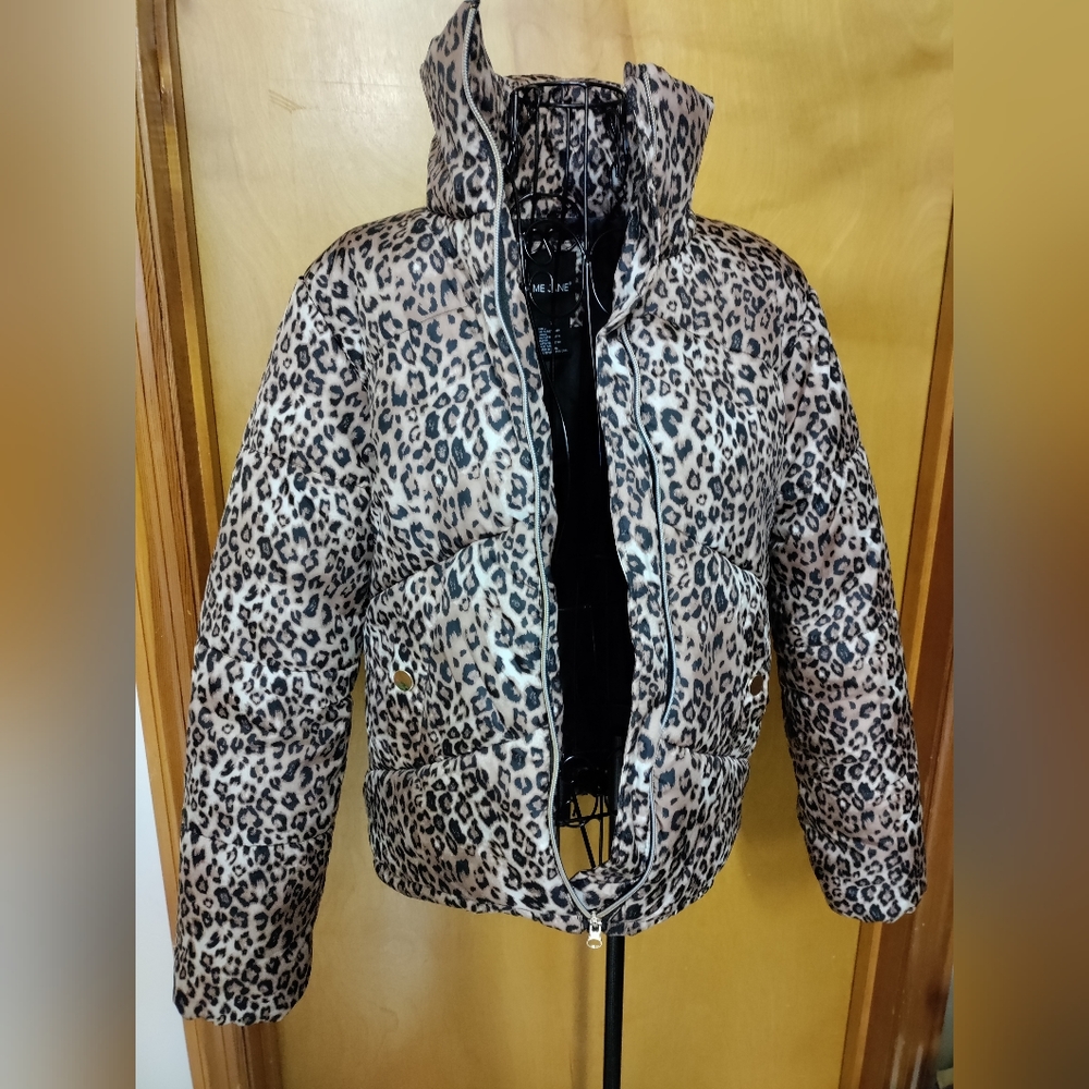 Me Jane leopard puffer jacket